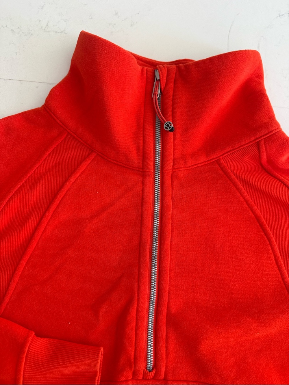 lululemon athletica Scuba Oversized Funnel Neck Half Zip Sweatshirt Solar Orange - Picture 4 of 5